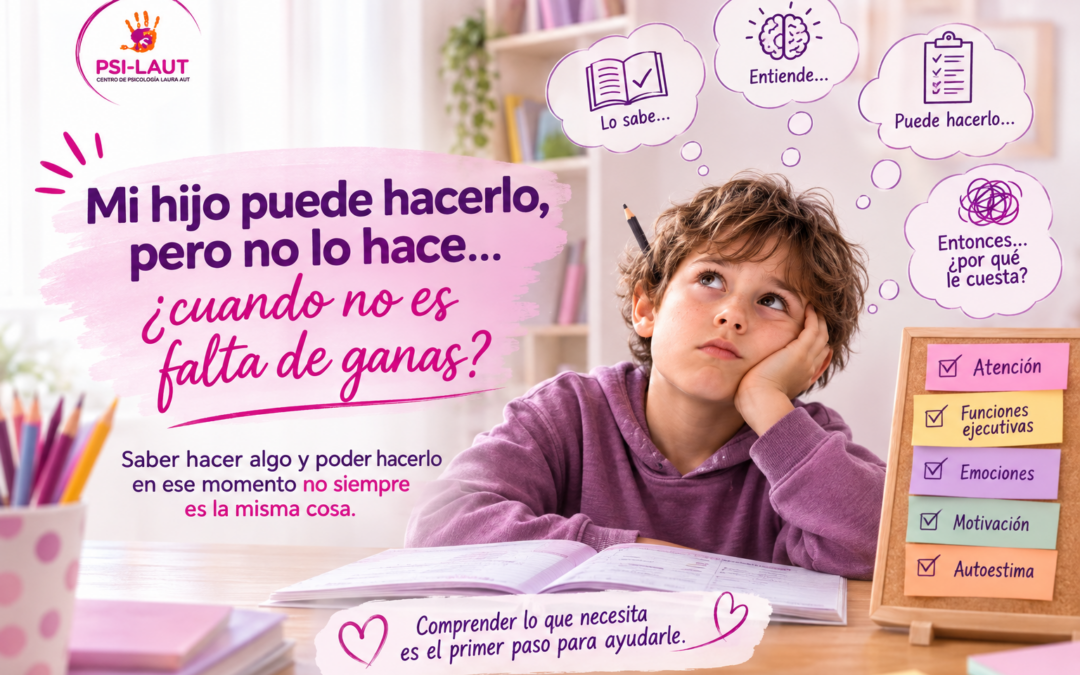 Mi hijo puede hacerlo, pero no lo hace: cuando no es falta de ganas